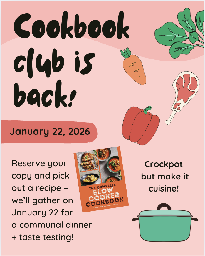 Cookbook club! Let's slow cook together | Bookish Modesto
