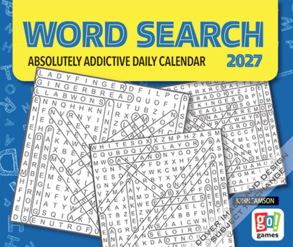 2027 Word Search Box Calendar by | Owl's Nest Bookstore