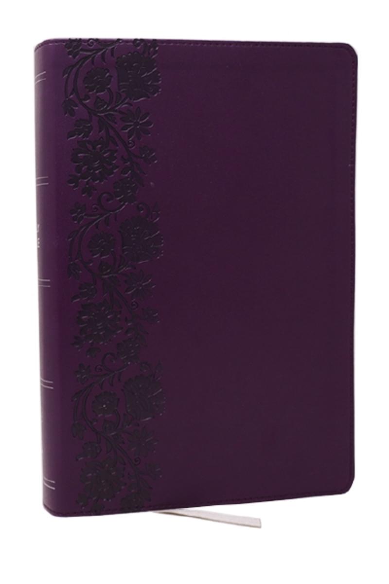 KJV Giant Print End-of-Verse Reference Bible, Purple Leathersoft, Red ...