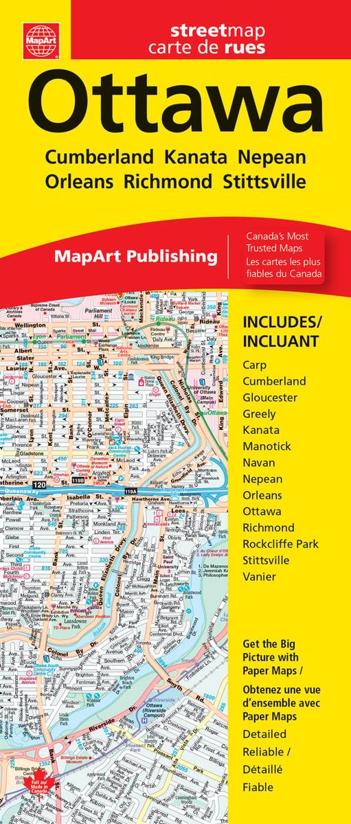 Ottawa Street Map by MapArt Publishing | World of Maps