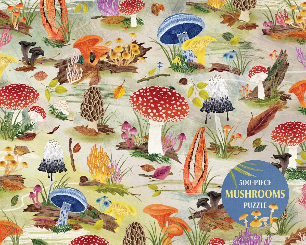 Mushrooms 500-Piece Puzzle by Meg Madden | Zenith Bookstore
