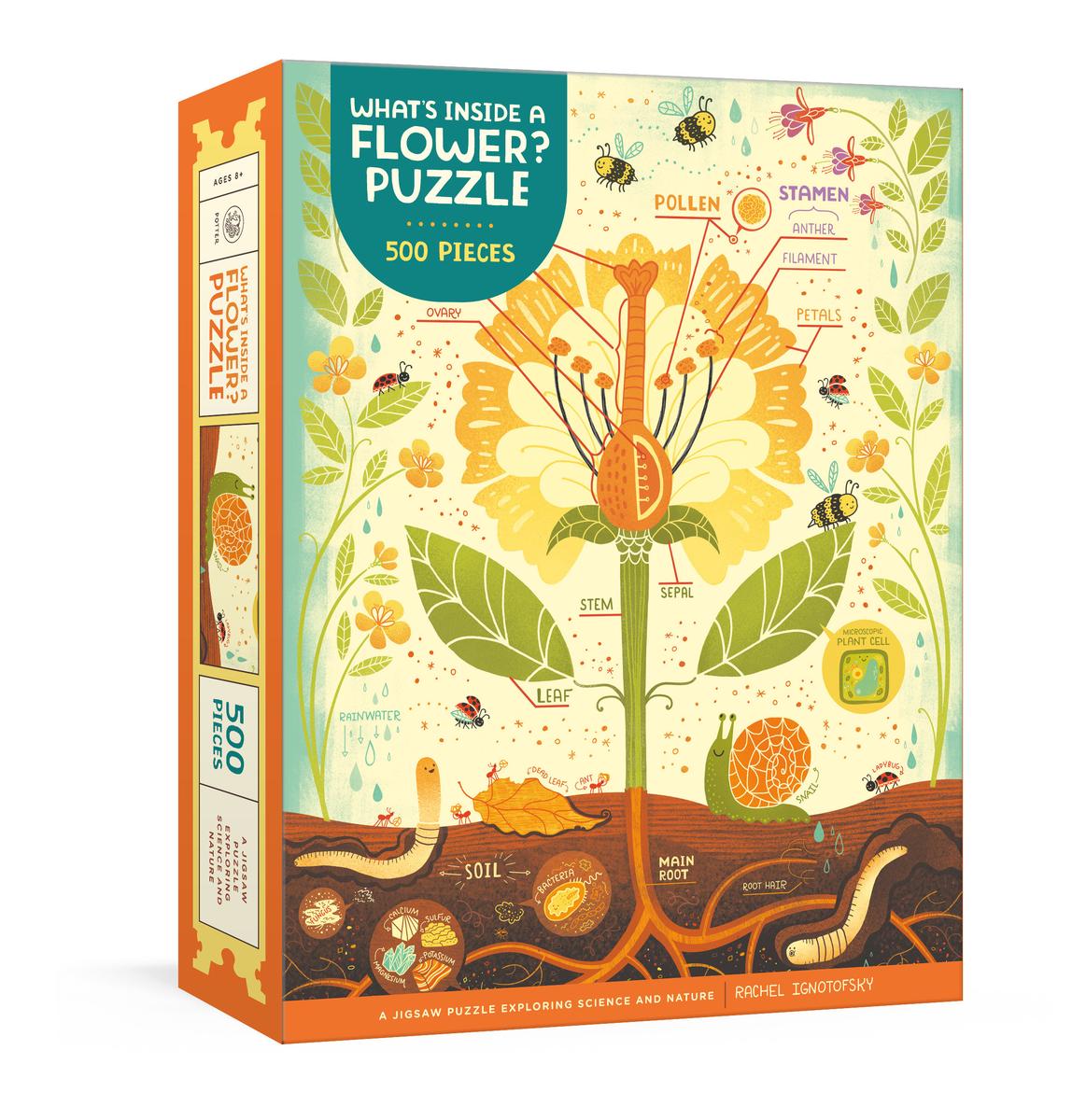 What's Inside a Flower? Puzzle by Rachel Ignotofsky, 500 Piece