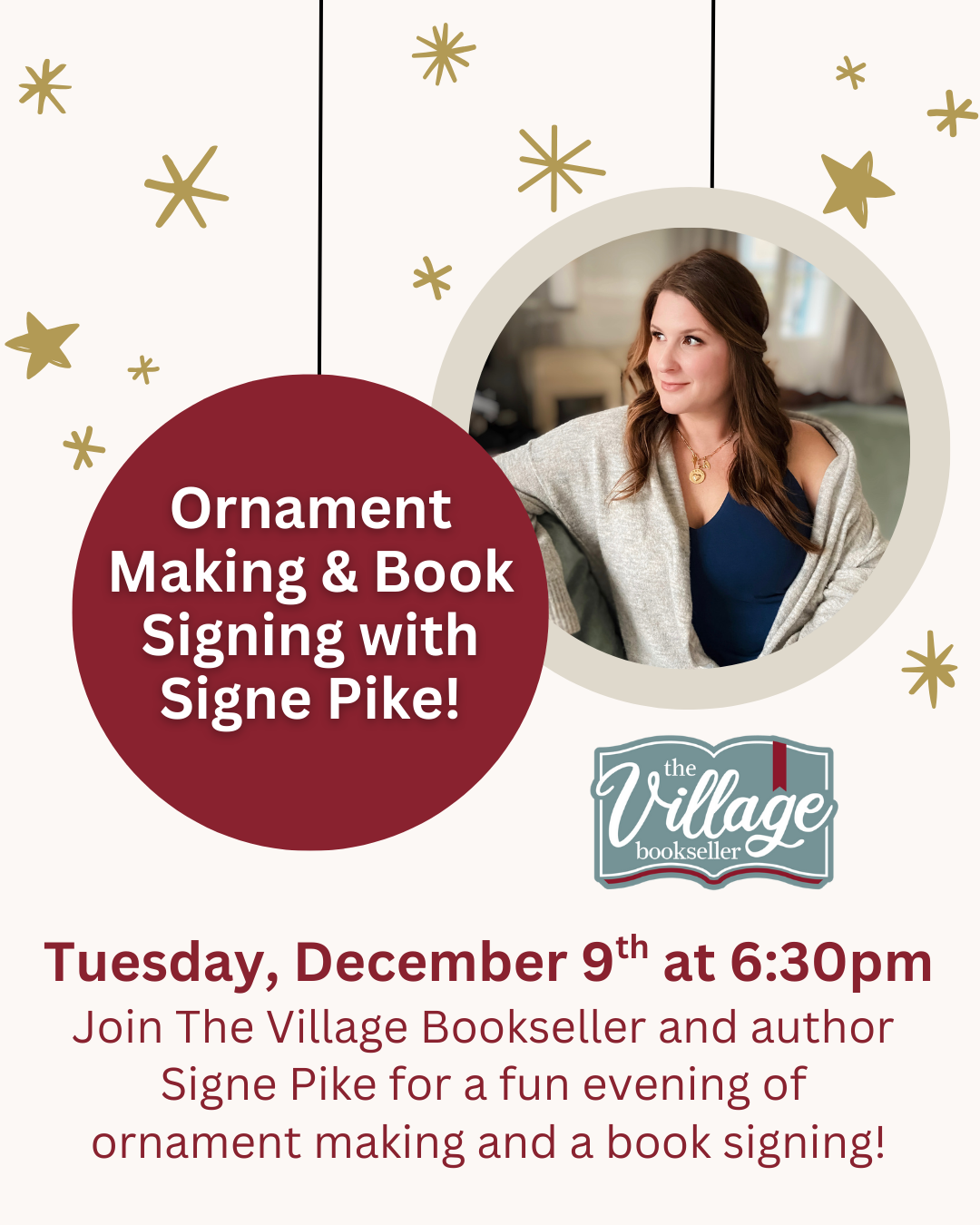 Ornament Making & Book Signing with Signe Pike | The Village Bookseller